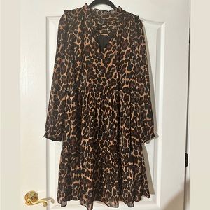 J Crew Animal Print Dress ST